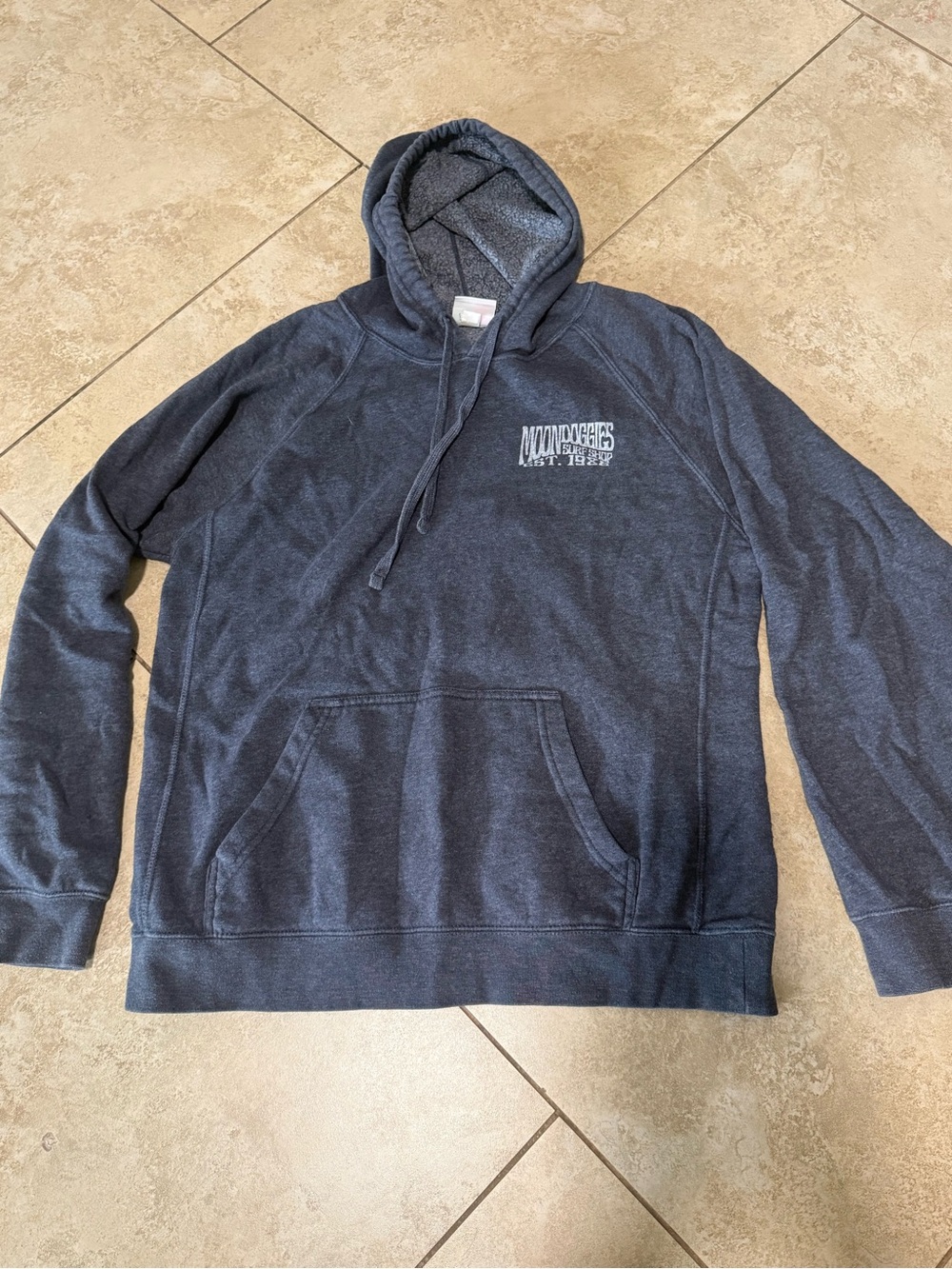 Men's Navy Hooded Pullover Sweatshirt with Logo